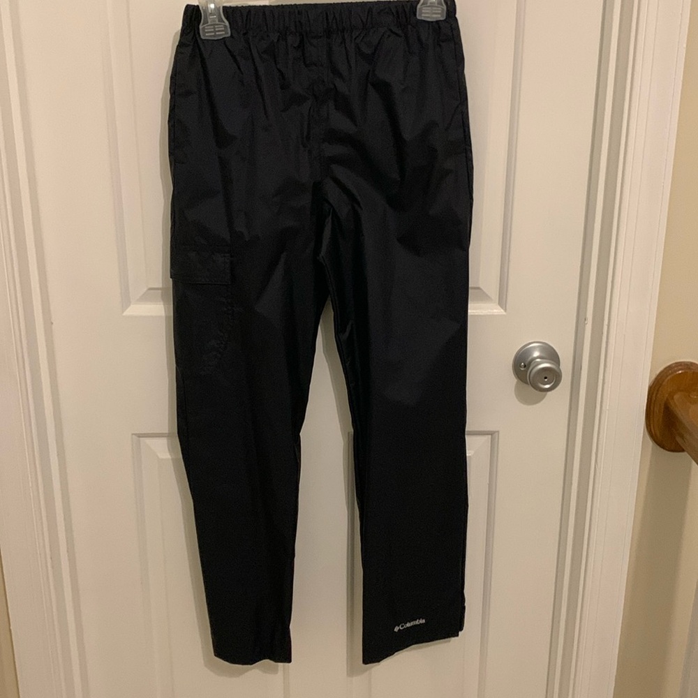 Columbia kids boy girl rain pants size medium 10/12 black excellent condition.